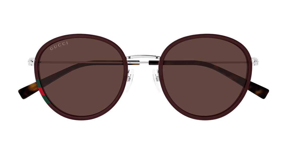 Lunettes de soleil gucci gg1849s 004 marron round femenino taille 51mm - Vue détaillée