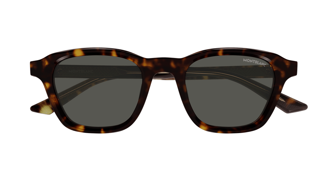 Sunglasses montblanc mb0384s 002 havana round masculino size 50mm - Detailed view