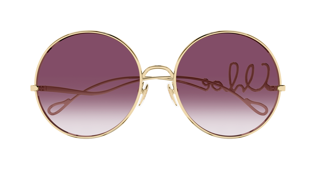 Gafas de sol chloé ch0329s 003 dorado round/oval/panthos femenino talla 60mm - Vista de detalle