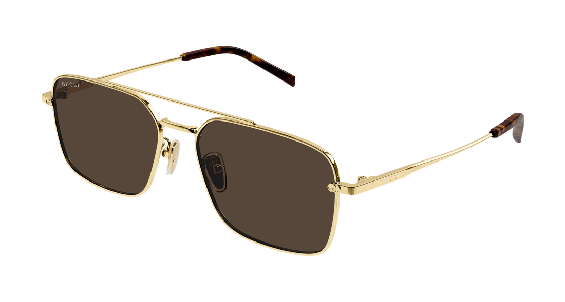 Occhiali da sole gucci gg1957sa 002 dorado rectangular / squared masculino taglia 58mm - Vista principale