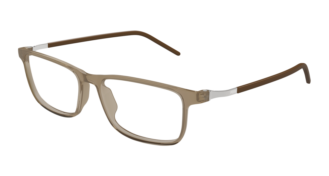 Occhiali da vista puma pu0513o 004 marron rectangular / squared masculino taglia 55mm - Vista principale