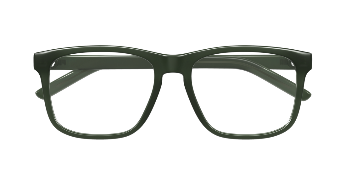 Occhiali da vista puma pu0517o 005 verde rectangular / squared masculino taglia 55mm - Vista dettagliata