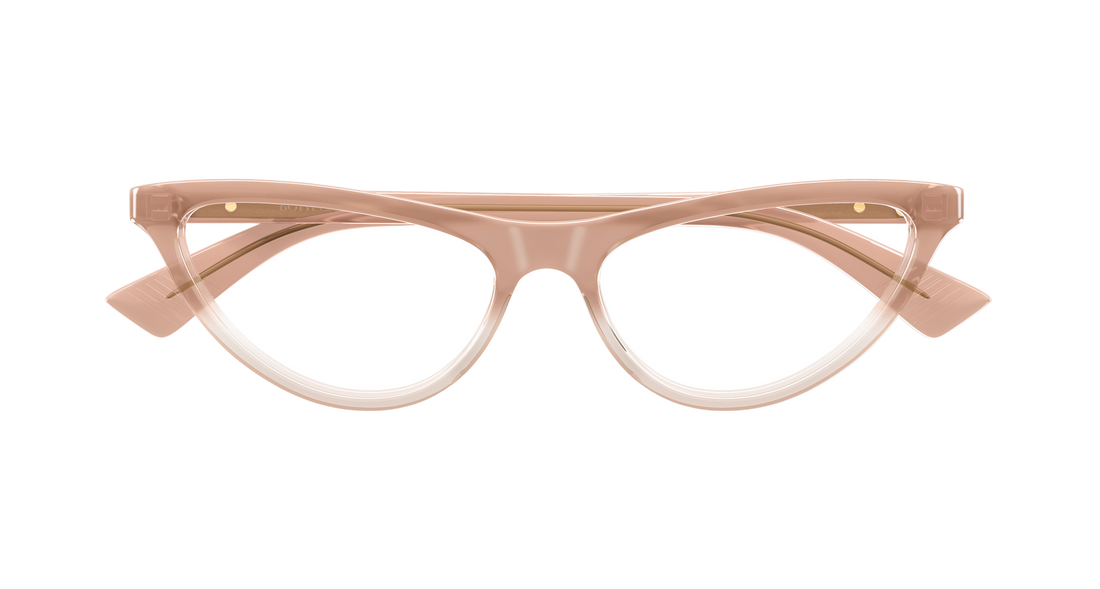 Occhiali da vista bottega veneta bv1416o 004 rosa cat eye femenino taglia 55mm - Vista dettagliata