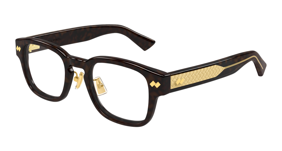 Occhiali da vista bottega veneta bv1404oa 006 havana rectangular / squared masculino taglia 53mm - Vista principale