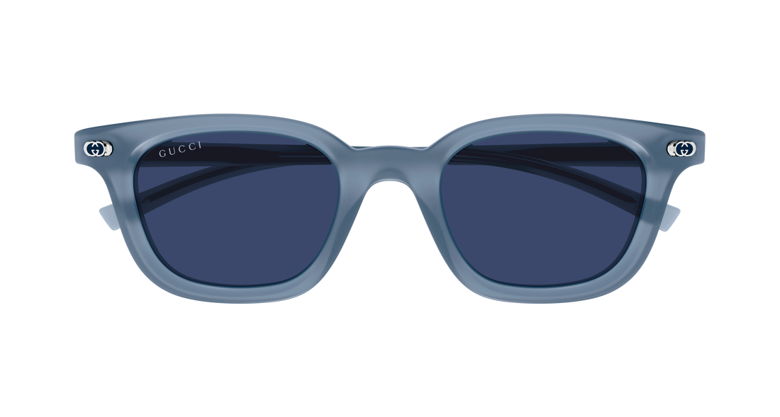 Óculos de sol gucci gg1946s 004 azul round/oval/panthos masculino tamanho 48mm - Vista de detalhe