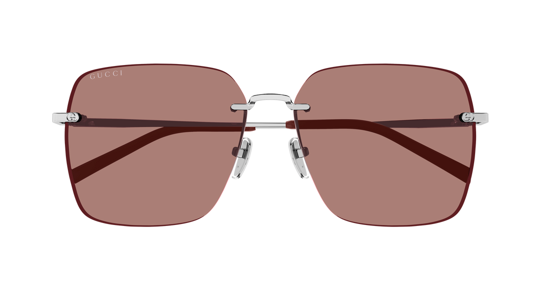 Occhiali da sole gucci gg1955sa 003 plateado rectangular / squared femenino taglia 60mm - Vista dettagliata