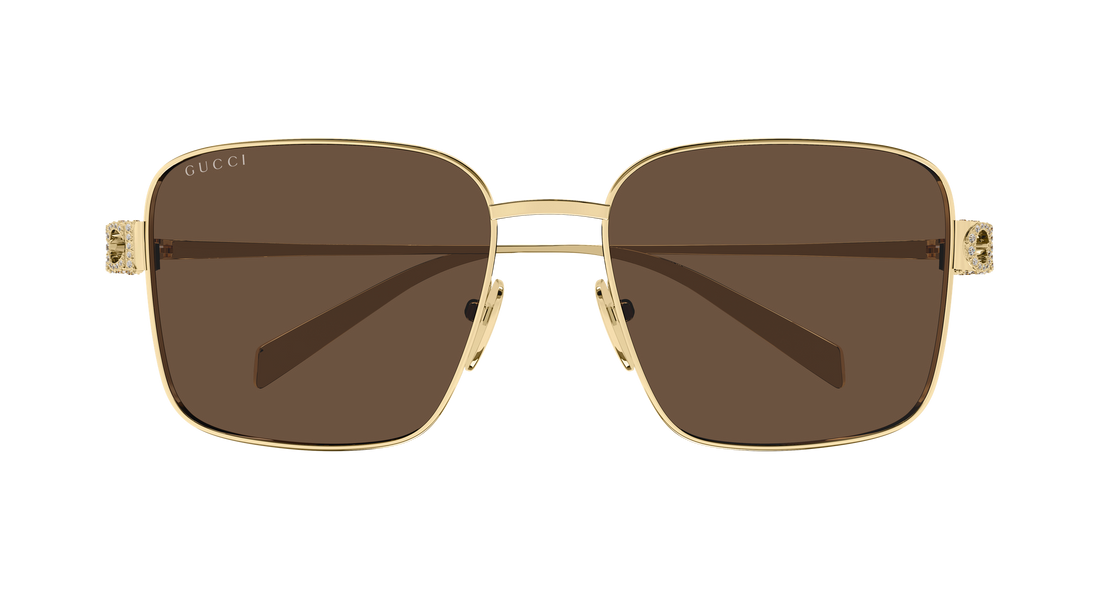 Occhiali da sole gucci gg1937s 002 dorado rectangular / squared femenino taglia 54mm - Vista dettagliata