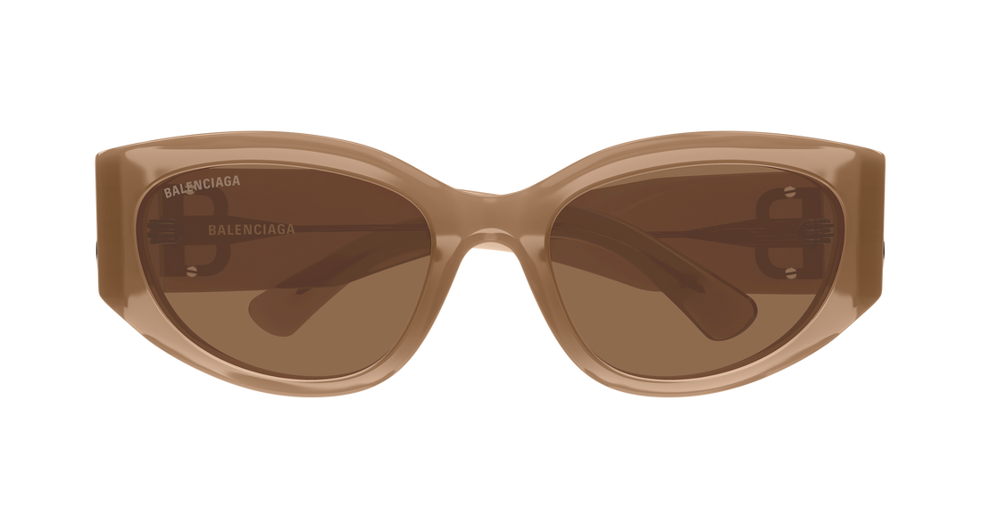 Gafas de sol balenciaga bb0324sk 015 marron round/oval/panthos femenino talla 55mm - Vista de detalle