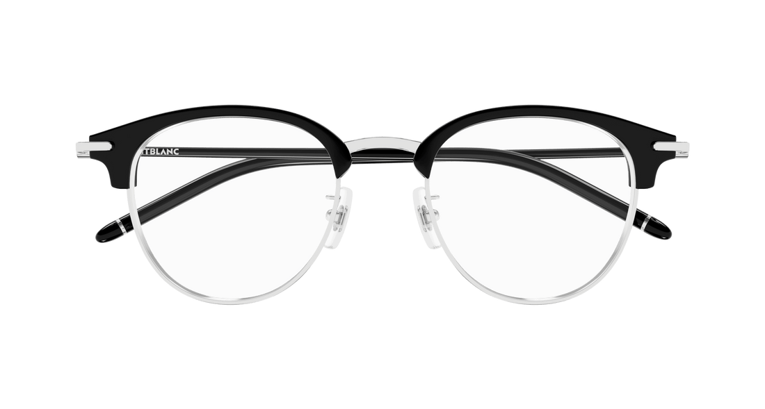 Occhiali da vista montblanc mb0408o 001 plateado square masculino taglia 49mm - Vista dettagliata