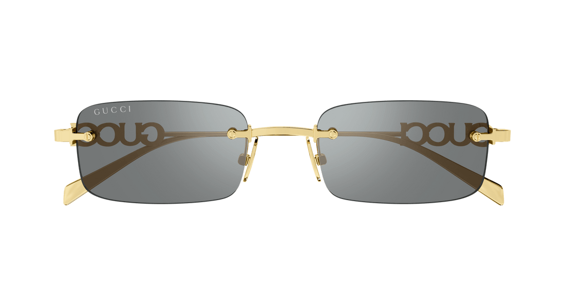 Occhiali da sole gucci gg1808s 003 dorado square masculino taglia 52mm - Vista dettagliata