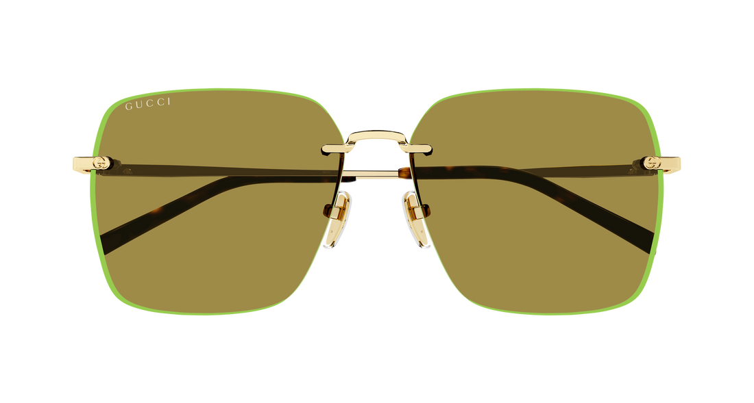 Occhiali da sole gucci gg1955sa 004 dorado rectangular / squared femenino taglia 60mm - Vista dettagliata