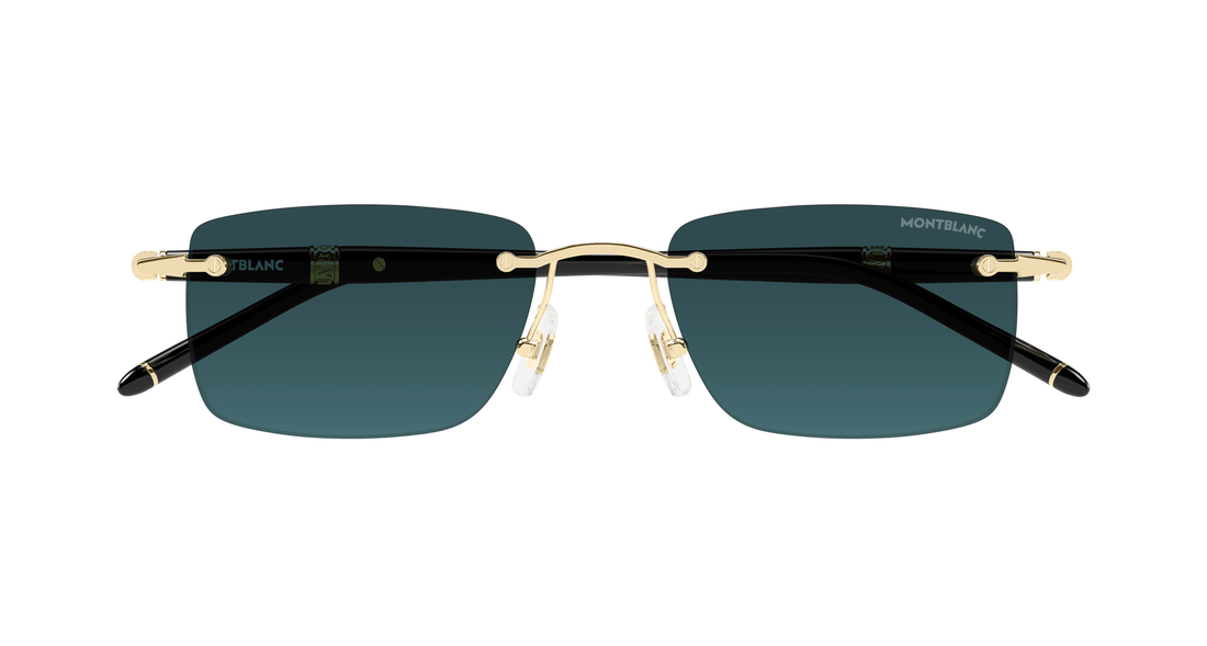Gafas de sol montblanc mb0344s 008 dorado rectangular / squared masculino talla 54mm - Vista de detalle