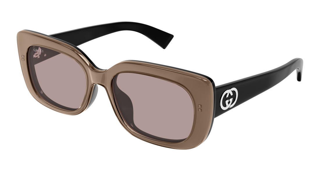 Occhiali da sole gucci gg1979sk 004 marron rectangular / squared femenino taglia 55mm - Vista principale