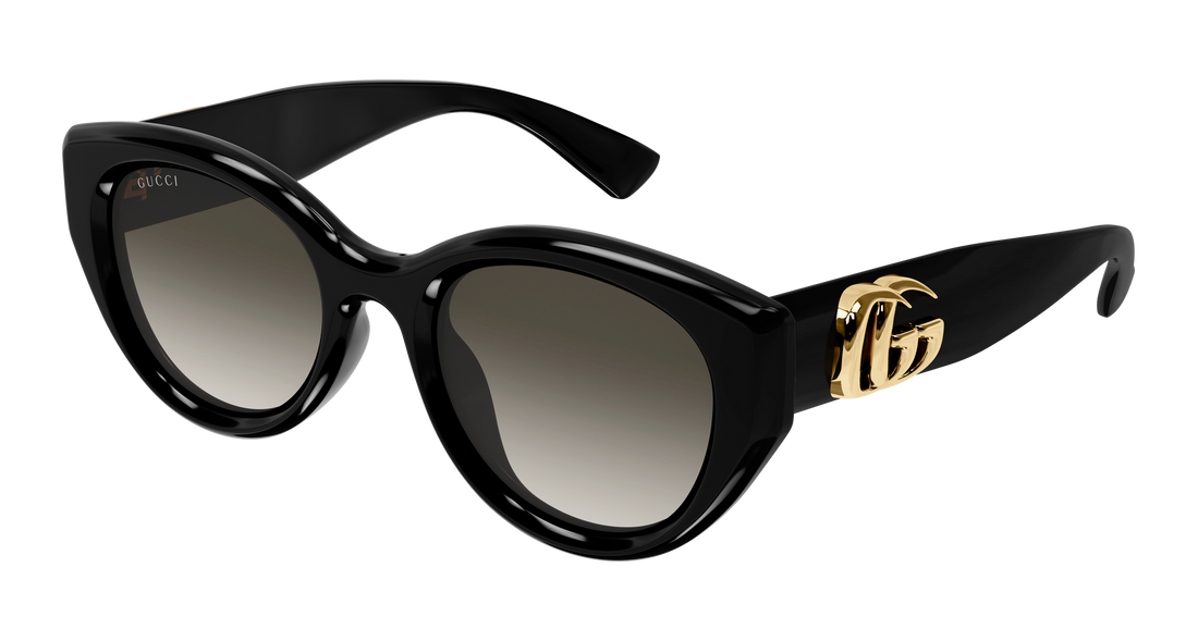 Óculos de sol gucci gg1976sk 002 negro round/oval/panthos femenino tamanho 52mm - Vista principal
