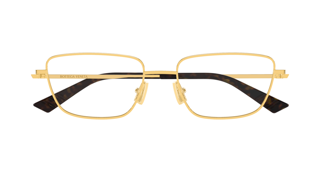 Occhiali da vista bottega veneta bv1385o 001 dorado cat eye femenino taglia 54mm - Vista dettagliata