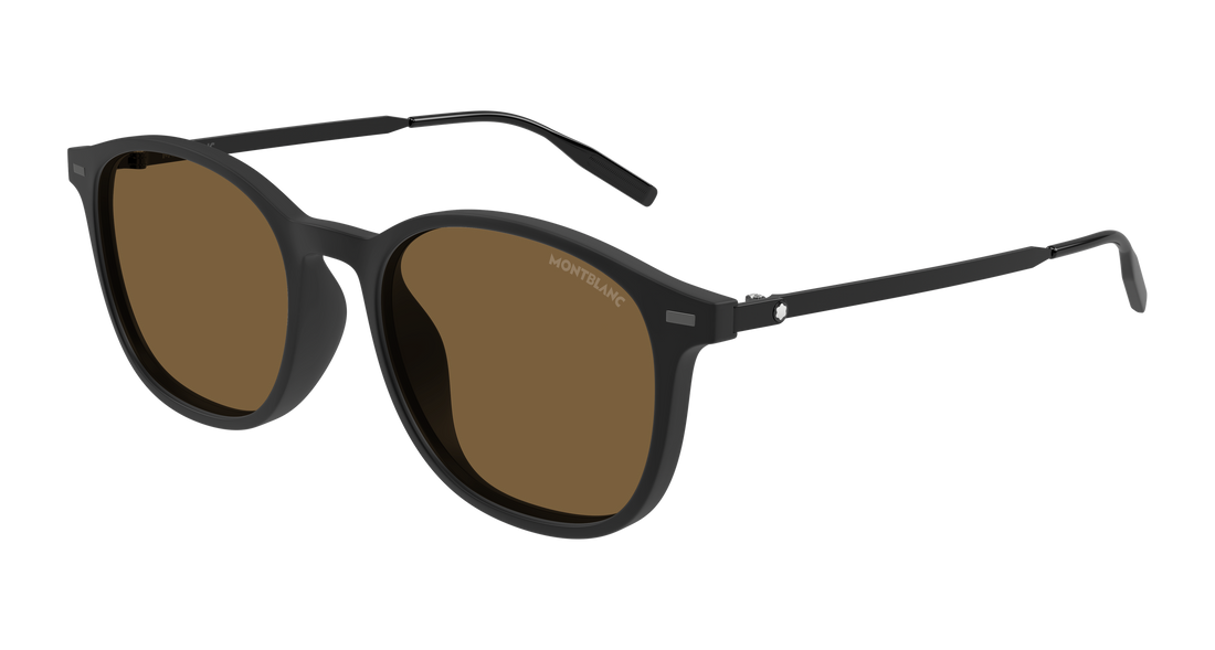 Lunettes de soleil montblanc mb0454sa 002 negro round/oval/panthos masculino taille 54mm - Vue principale