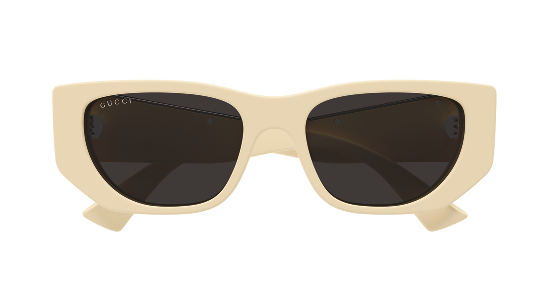 Occhiali da sole gucci gg1959s 004 beige cat eye femenino taglia 53mm - Vista dettagliata