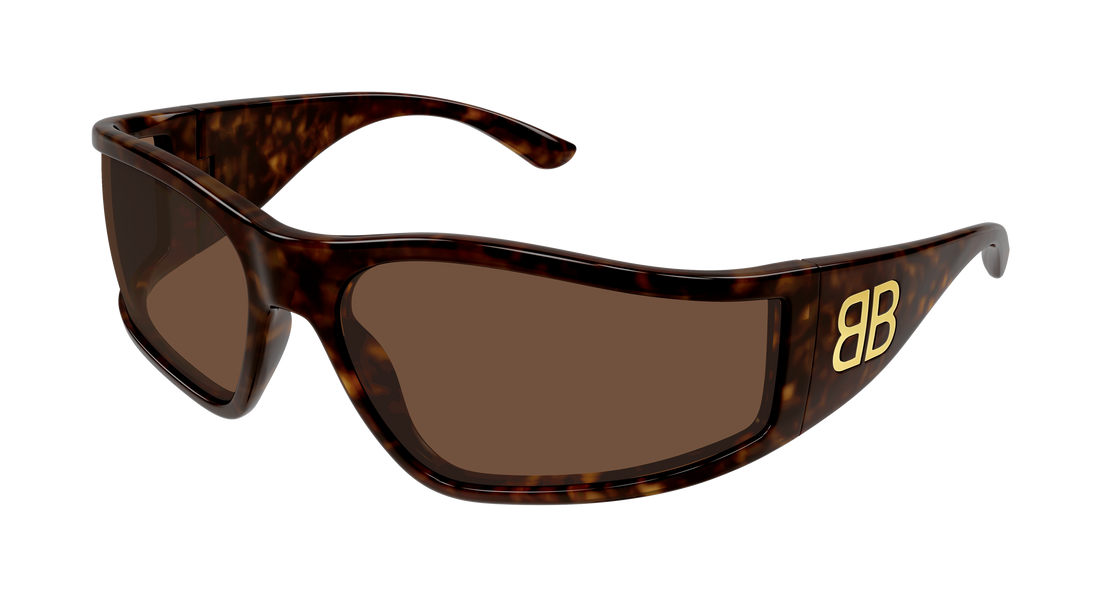 Gafas de sol balenciaga bb0457s 003 havana mask unisex talla 74mm - Vista principal