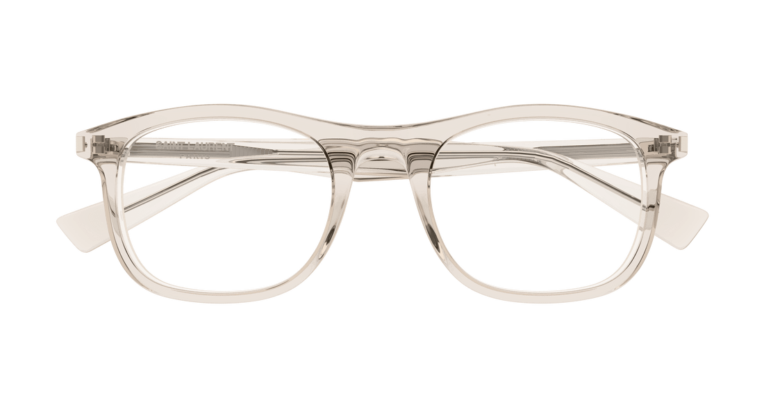 Prescription glasses saint laurent sl 811 004 beige square unisex size 52mm - Detailed view