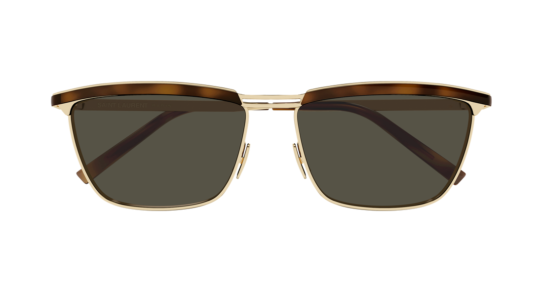 Occhiali da sole saint laurent sl 795 joe 001 dorado rectangular / squared masculino taglia 57mm - Vista dettagliata