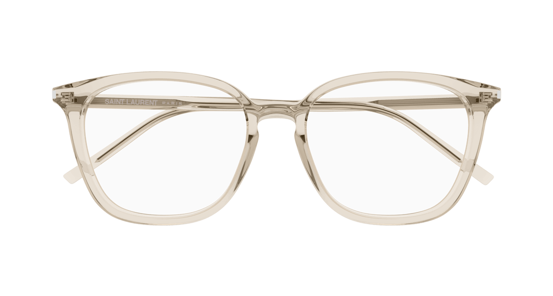 Prescription glasses saint laurent sl 783/f 004 beige round femenino size 54mm - Detailed view