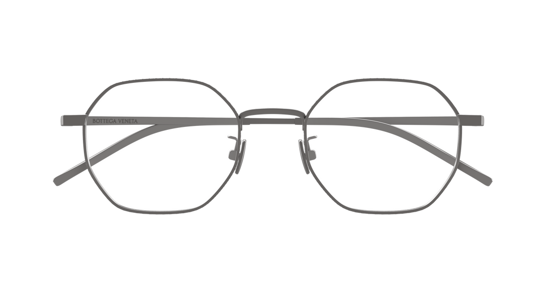 Occhiali da vista bottega veneta bv1423oa 003 plateado round/oval/panthos unisex taglia 50mm - Vista dettagliata