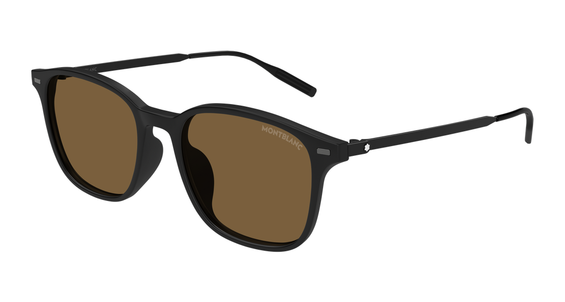 Lunettes de soleil montblanc mb0445sa 002 negro rectangular / squared masculino taille 54mm - Vue principale