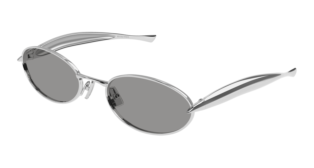 Occhiali da sole bottega veneta bv1386s 007 plateado round/oval/panthos unisex taglia 57mm - Vista principale