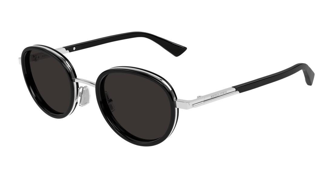 Lunettes de soleil bottega veneta bv1372s 001 negro round unisex taille 49mm - Vue principale