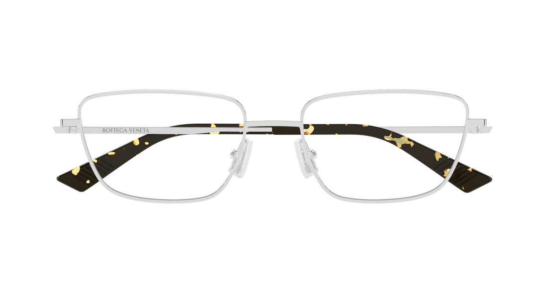 Occhiali da vista bottega veneta bv1385o 002 plateado cat eye femenino taglia 54mm - Vista dettagliata