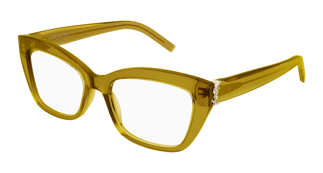 Prescription glasses saint laurent sl m117 006 verde cat eye femenino size 53mm - Main view
