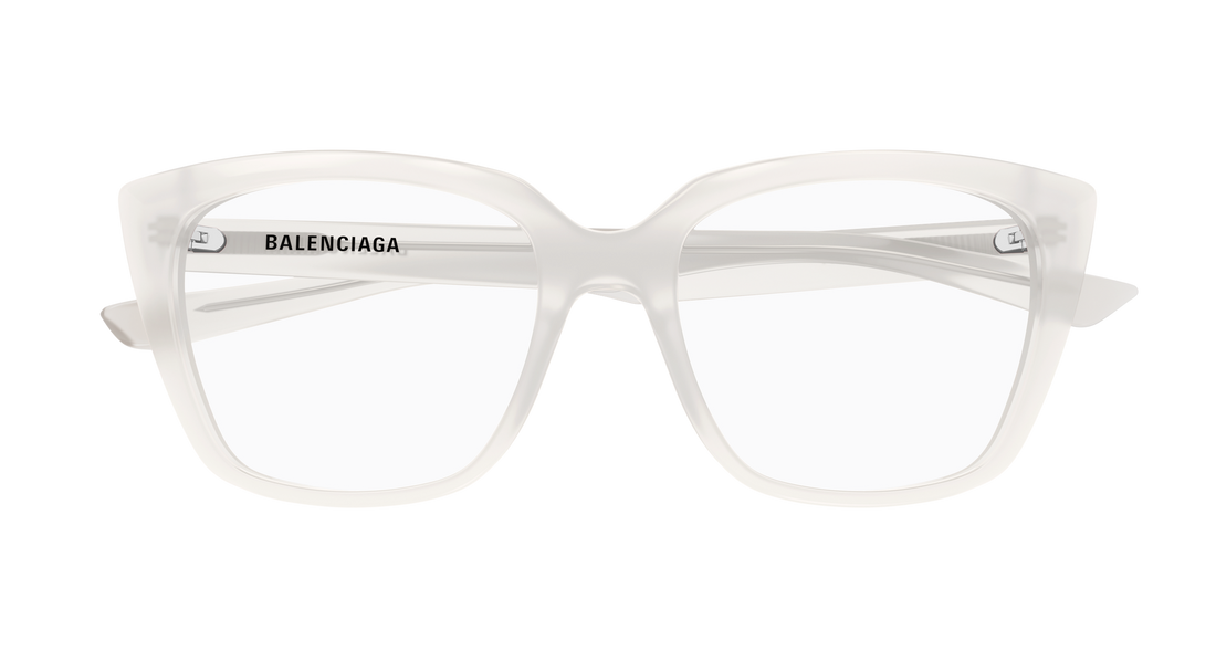 Gafas graduadas balenciaga bb0062o 010 blanco cat eye femenino talla 53mm - Vista de detalle