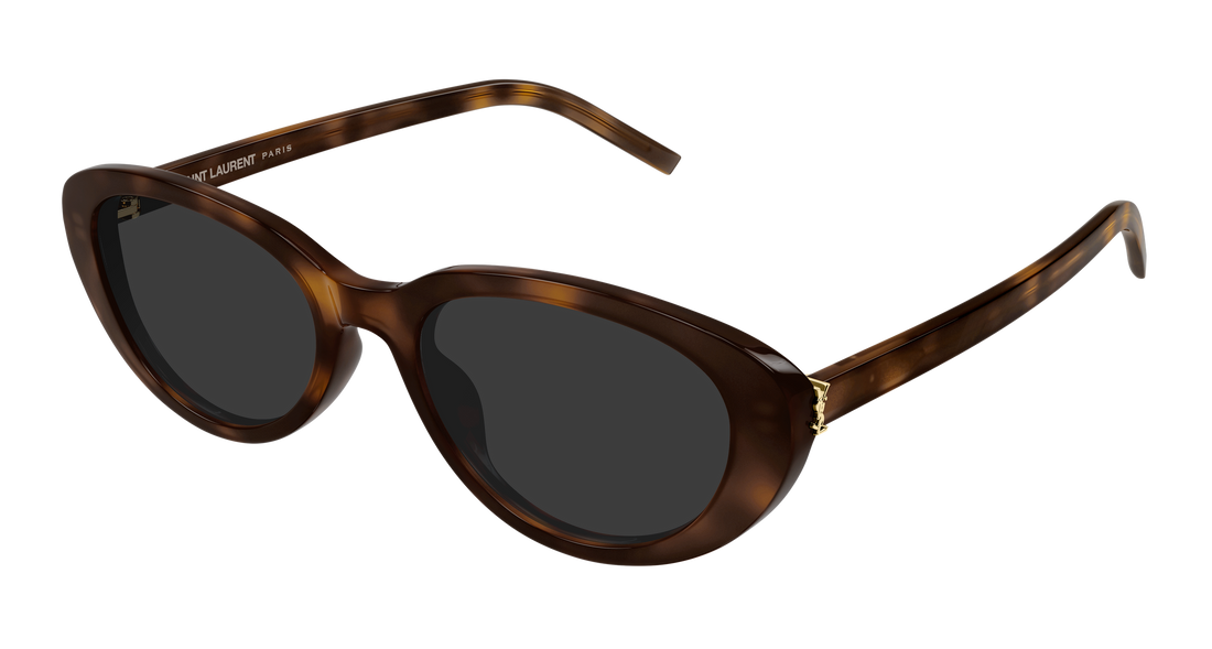 Óculos de sol saint laurent sl m154 003 havana round/oval/panthos femenino tamanho 55mm - Vista principal