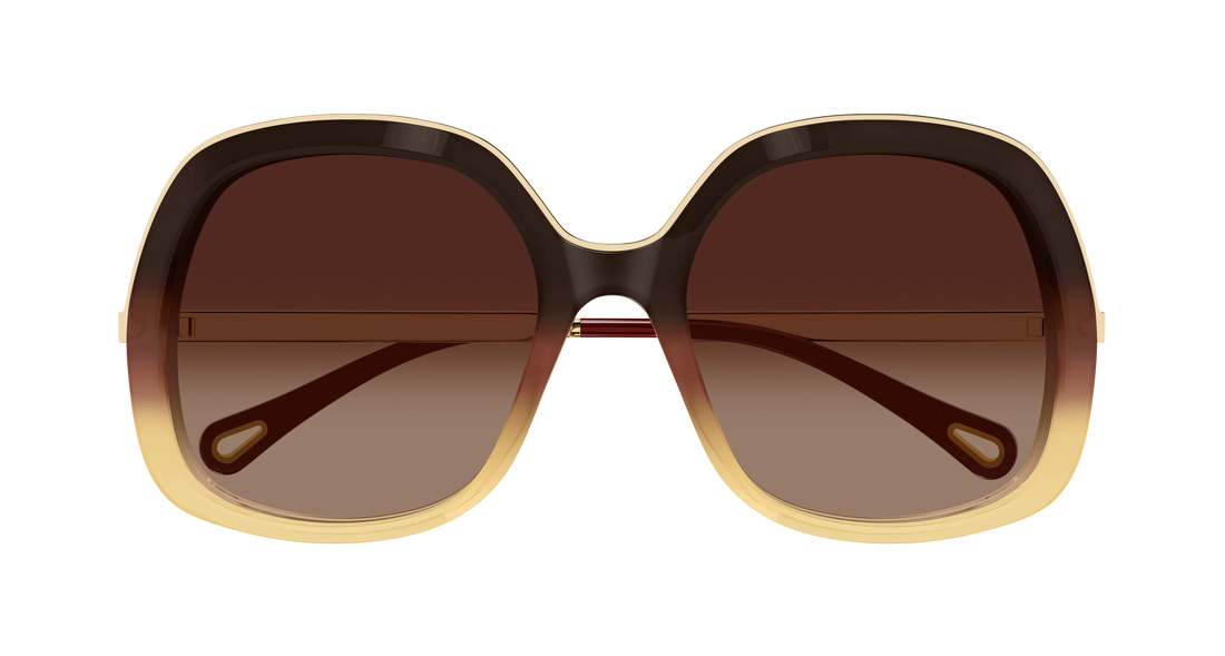 Lunettes de soleil chloé ch0327s 006 marron rectangular / squared femenino taille 56mm - Vue détaillée