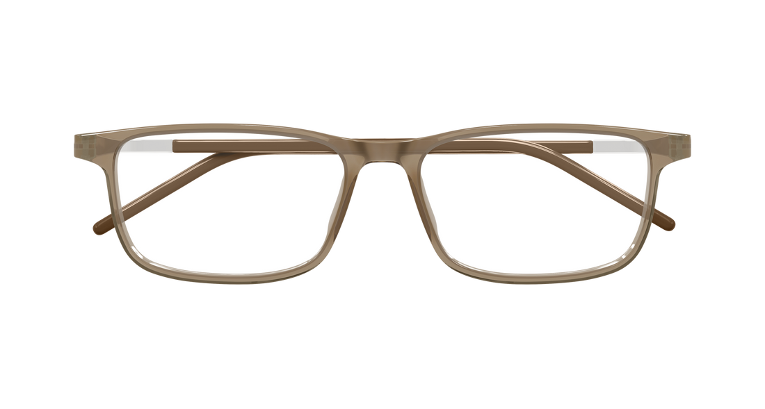 Occhiali da vista puma pu0513o 004 marron rectangular / squared masculino taglia 55mm - Vista dettagliata