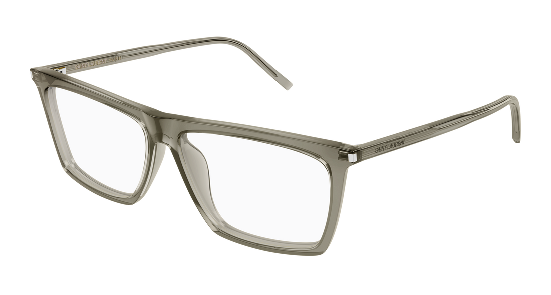 Prescription glasses saint laurent sl 803 010 marron square masculino size 57mm - Main view