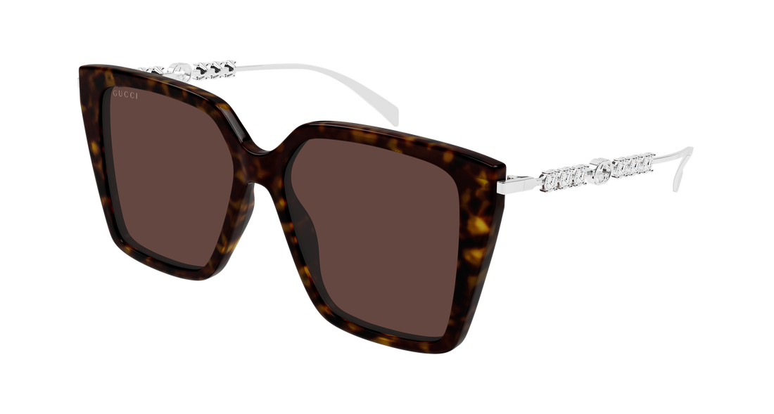 Occhiali da sole gucci gg1967s 003 havana butterfly femenino taglia 54mm - Vista principale