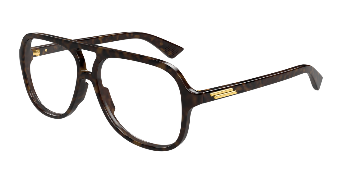 Occhiali da vista bottega veneta bv1417o 002 havana pilot/navigator unisex taglia 56mm - Vista principale