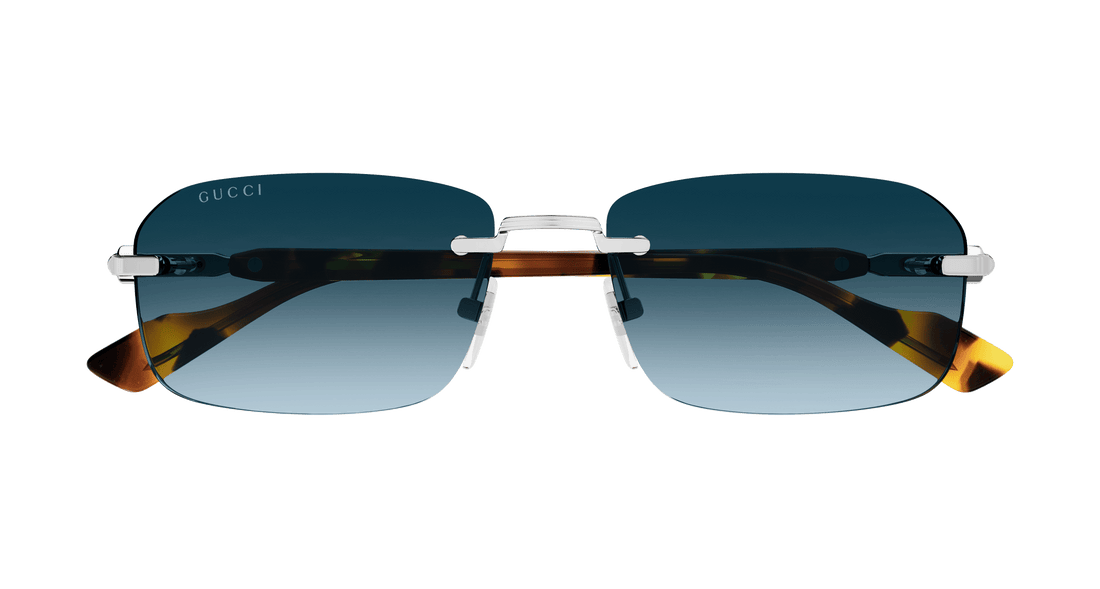 Sunglasses gucci gg1221s 007 plateado square masculino size 56mm - Detailed view