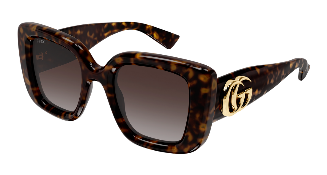 Lunettes de soleil gucci gg1975s 003 havana butterfly femenino taille 50mm - Vue principale