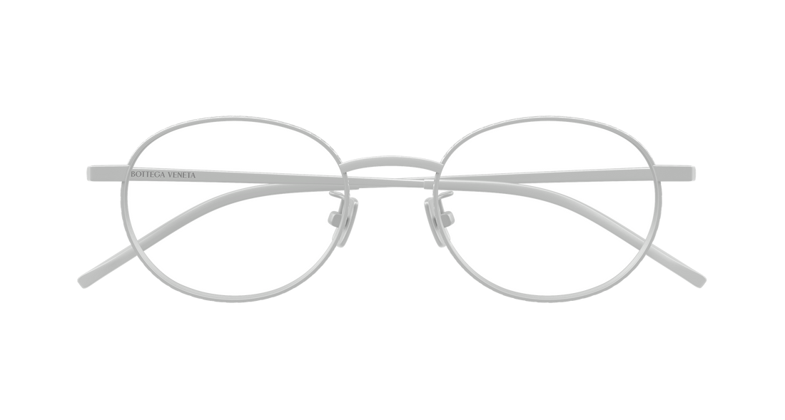 Occhiali da vista bottega veneta bv1426oa 002 plateado round/oval/panthos unisex taglia 50mm - Vista dettagliata