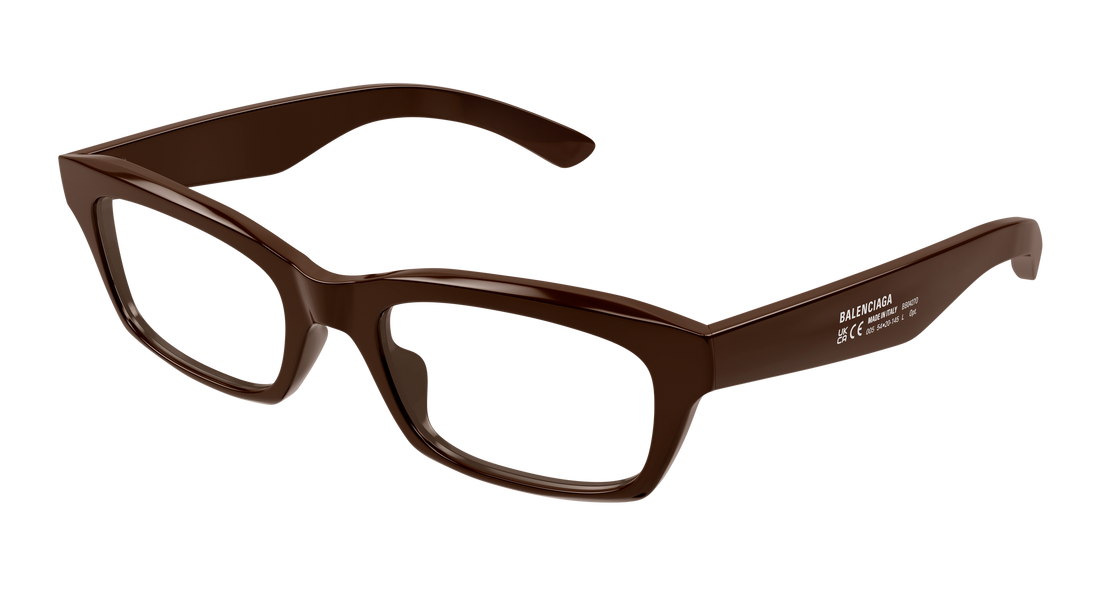 Occhiali da vista balenciaga bb0427o 005 marron rectangular / squared masculino taglia 54mm - Vista principale