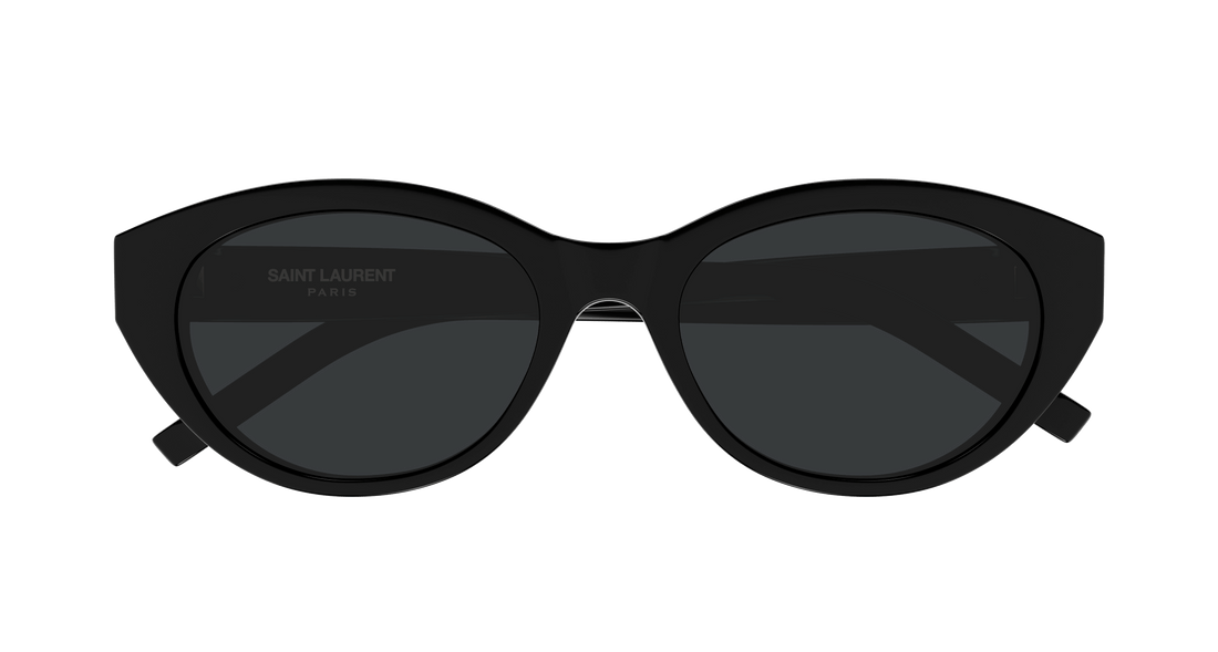 Óculos de sol saint laurent sl m148 001 negro round femenino tamanho 54mm - Vista de detalhe