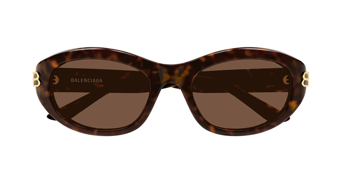 Occhiali da sole balenciaga bb0434sk 002 havana round/oval/panthos femenino taglia 55mm - Vista dettagliata