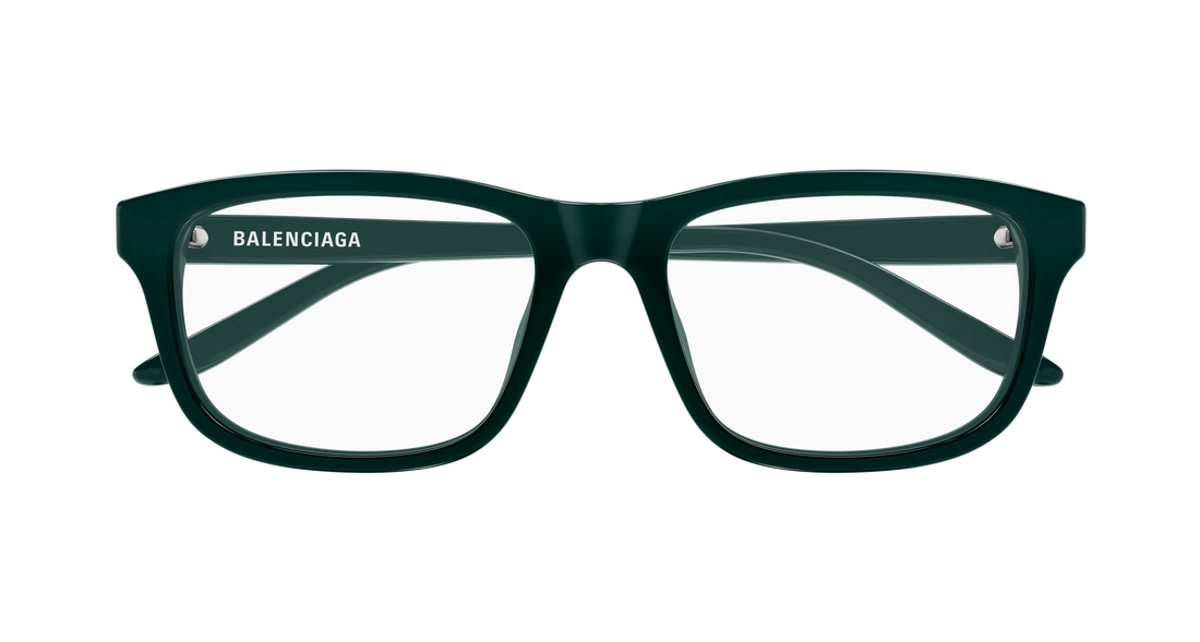 Occhiali da vista balenciaga bb0442oa 004 verde rectangular / squared unisex taglia 55mm - Vista dettagliata