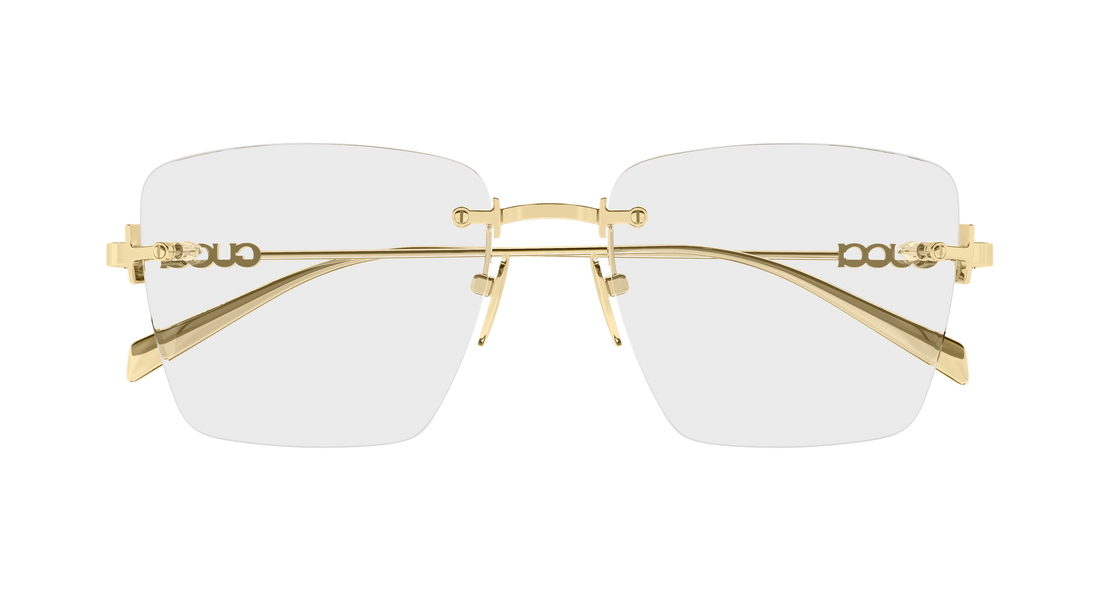 Brillen gucci gg1938o 001 dorado rectangular / squared femenino größe 54mm - Detailansicht
