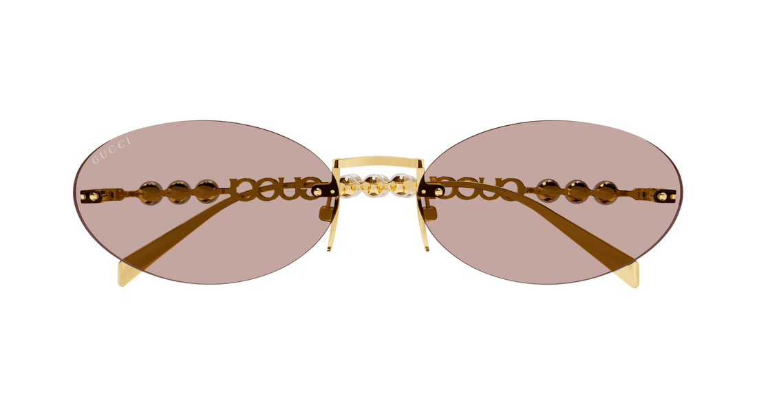 Occhiali da sole gucci gg1922s 004 dorado round femenino taglia 62mm - Vista dettagliata