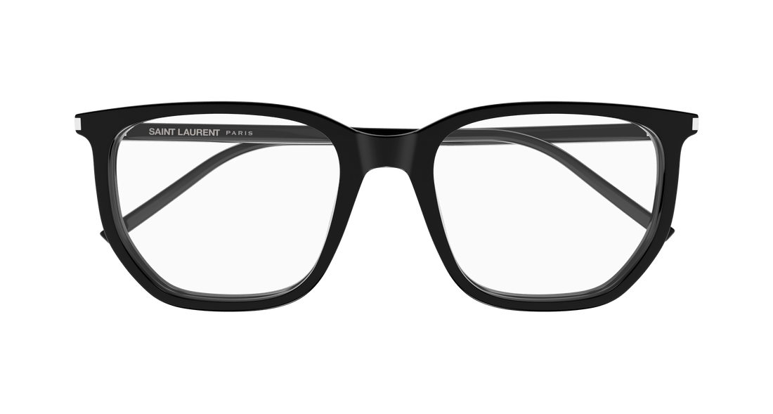 Prescription glasses saint laurent sl 802 001 negro geometric unisex size 55mm - Detailed view