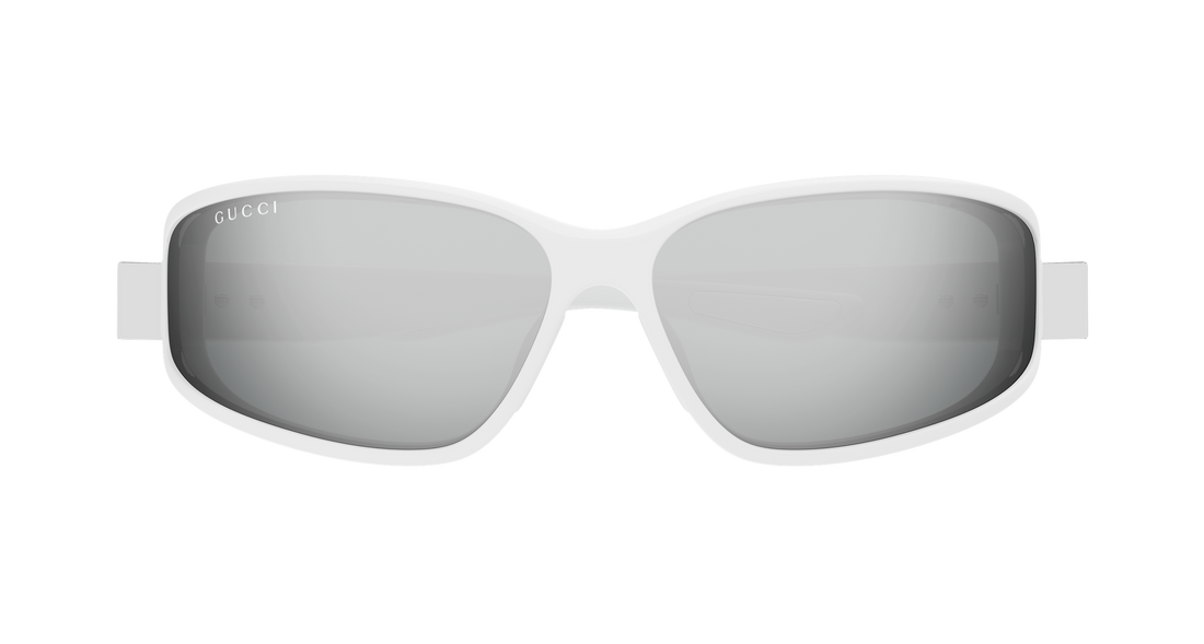Occhiali da sole gucci gg2011s 003 blanco geometric masculino taglia 73mm - Vista dettagliata