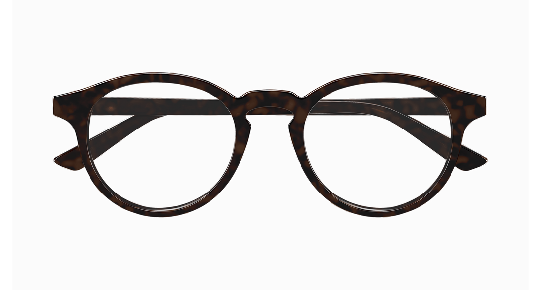 Occhiali da vista bottega veneta bv1420o 002 havana round/oval/panthos masculino taglia 50mm - Vista dettagliata